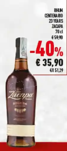Conad Superstore Rhun centenario 23 years ZACAPA offerta