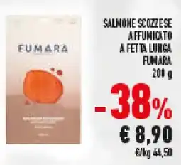 Conad Superstore Salmone scozzese affumicato a fetta lunga FUMARA offerta