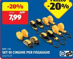 ALDI Ride + go set di cinghie per fissaggio offerta
