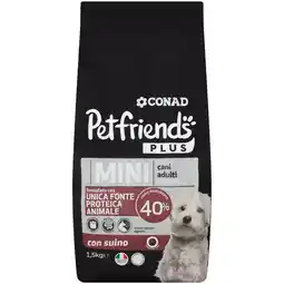 Spazio Conad ALIMENTO PER CANI ADULTI TAGLIA MINI CONAD PETFRIENDS PLUS offerta