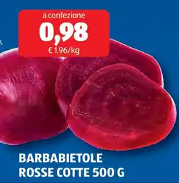 ALDI Barbabietole rosse cotte offerta