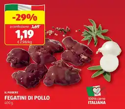 ALDI Il podere fegatini di pollo offerta