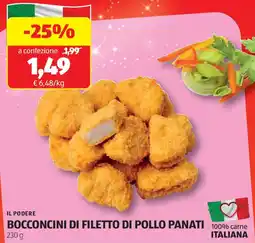 ALDI Il podere bocconcini di filetto di pollo panati offerta