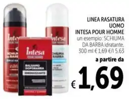 Spazio Conad Linea rasatura uomo intesa pour homme offerta