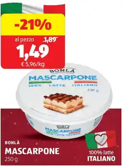 ALDI Bonlà mascarpone offerta