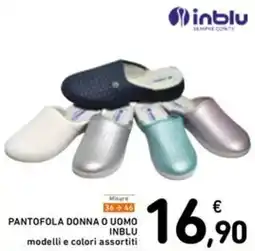 Spazio Conad Pantofola donna o uomo INBLU offerta