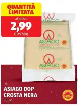 ALDI Asiago dop crosta nera offerta