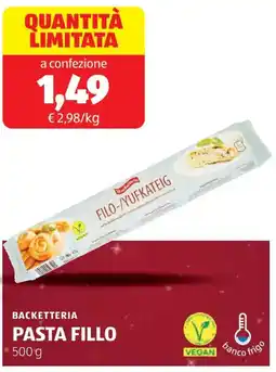 ALDI Backetteria pasta fillo offerta