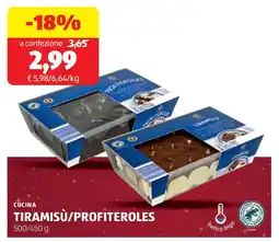 ALDI Cucina tiramisù/profiteroles offerta