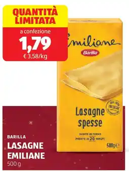 ALDI Barilla lasagne emiliane offerta