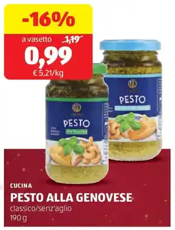 ALDI Cucina pesto alla genovese offerta