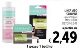 Spazio Conad Linea viso clinians un esempio: maschera detox offerta