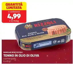 ALDI Mangiar bene rizzoli tonno in olio di oliva offerta