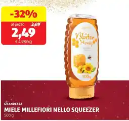 ALDI Grandessa miele millefiori nello squeezer offerta
