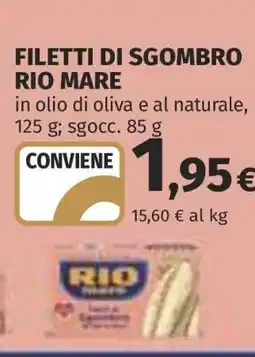 Coop Filetti di sgombro Rio Mare offerta