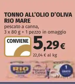 Coop Tonno all’Olio d’Oliva Rio Mare offerta