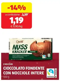 ALDI Choceur cioccolato fondente con nocciole intere offerta