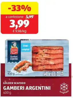 ALDI Golden seafood gamberi argentini offerta
