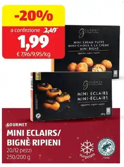 ALDI Gourmet mini eclairs/ bignè ripieni offerta