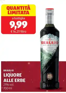 ALDI Braulio liquore alle erbe offerta