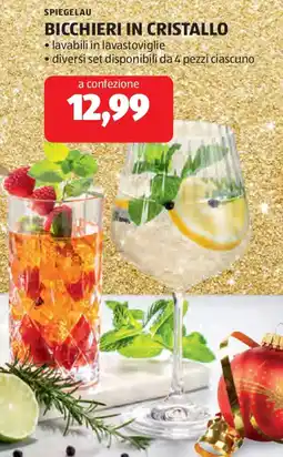 ALDI Spiegelau bicchieri in cristallo offerta