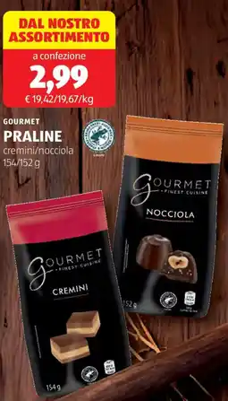 ALDI Gourmet praline offerta