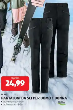 ALDI Crane pantaloni da sci per uomo e donna offerta