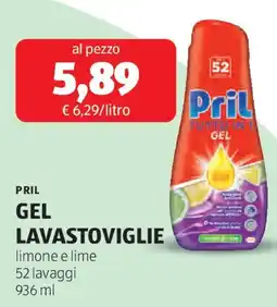 ALDI Pril gel lavastoviglie offerta