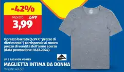 ALDI Up 2 fashion women maglietta intima da donna offerta
