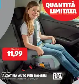 ALDI Ride + go alzatina auto per bambini offerta