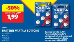 ALDI Varta batterie varta a bottone offerta