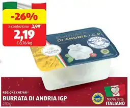 ALDI Regione che vai burrata di andria igp offerta