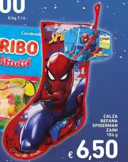 Spazio Conad Calza befana spiderman ZAINI offerta