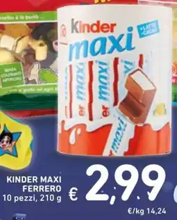 Spazio Conad KINDER Maxi ferrero 10 pezzi offerta