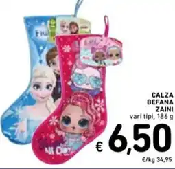 Spazio Conad Calza befana ZAINI vari tipi offerta