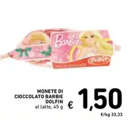 Spazio Conad Monete di cioccolato barbie DOLFIN al latte offerta