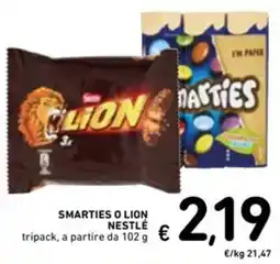 Spazio Conad Smarties o lion NESTLÉ tripack, a partire da offerta