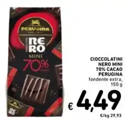 Spazio Conad Cioccolatini nero mini 70% cacao PERUGINA fondente extra offerta