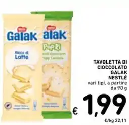 Spazio Conad Tavoletta di cioccolato GALAK NESTLÉ vari tipi, a partire da offerta