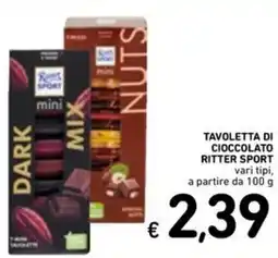 Spazio Conad Tavoletta di cioccolato RITTER SPORT vari tipi, a partire da offerta