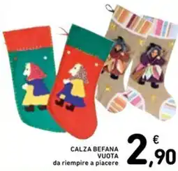 Spazio Conad Calza befana vuota da riempire a piacere offerta