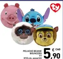 Spazio Conad Peluche beanie bouncers ty H10 cm, assortiti offerta