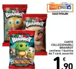 Spazio Conad Carte collezionabili brainrot contiene 1 bustina da 7 card, assortiti offerta