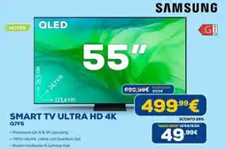 Euronics SAMSUNG SMART TV ULTRA HD 4K Q7F5 offerta