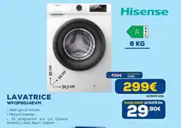 Euronics Hisense LAVATRICE WFQP8014EVM offerta