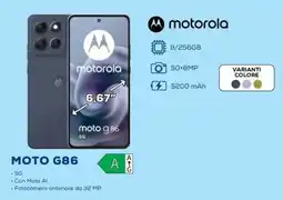 Euronics motorola MOTO G86 offerta