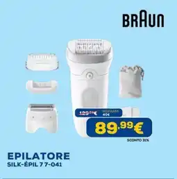 Euronics BRAUN EPILATORE SILK-ÉPIL 7 7-041 offerta