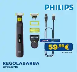 Euronics PHILIPS REGOLABARBA QP6542/15 offerta