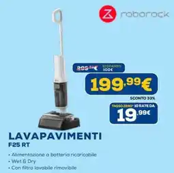 Euronics roborock LAVAPAVIMENTI F25 RT offerta