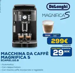 Euronics DeLonghi MACCHINA DA CAFFÈ MAGNIFICA S ECAM21.110.B offerta
